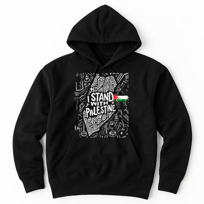I Stand With Palestine Quote A Free Palestine Design Hoodie