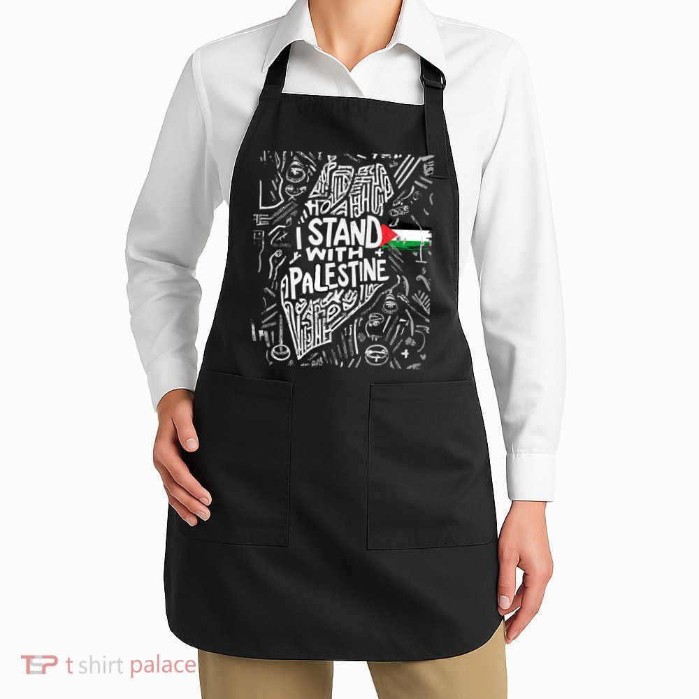 I Stand With Palestine Quote A Free Palestine Design Apron