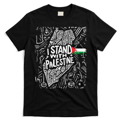 I Stand With Palestine Quote A Free Palestine Design T-Shirt