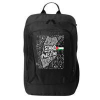 I Stand With Palestine Quote A Free Palestine Design City Backpack