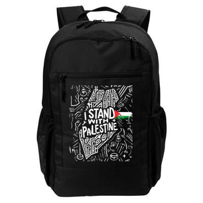 I Stand With Palestine Quote A Free Palestine Design Backpack