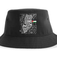 I Stand With Palestine Quote A Free Palestine Design Sustainable Bucket Hat