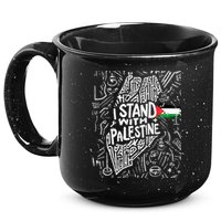 I Stand With Palestine Quote A Free Palestine Design 15oz Campfire Ceramic Mug