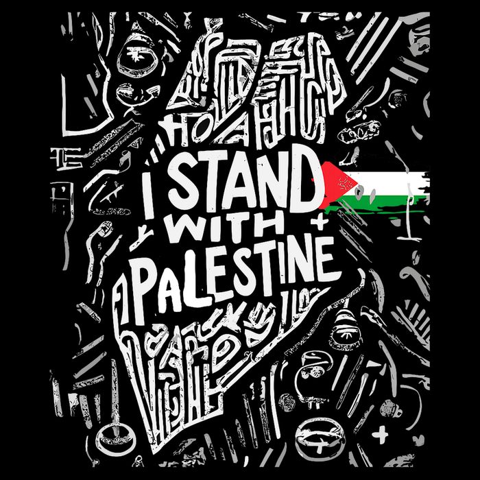 I Stand With Palestine Quote A Free Palestine Design 16 in Basic Backpack