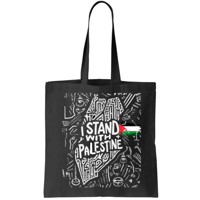 I Stand With Palestine Quote A Free Palestine Design Bag