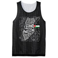 I Stand With Palestine Quote A Free Palestine Design Mesh Reversible Basketball Jersey Tank