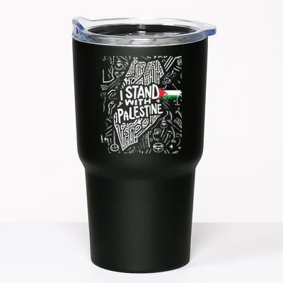 I Stand With Palestine Quote A Free Palestine Design Tumbler