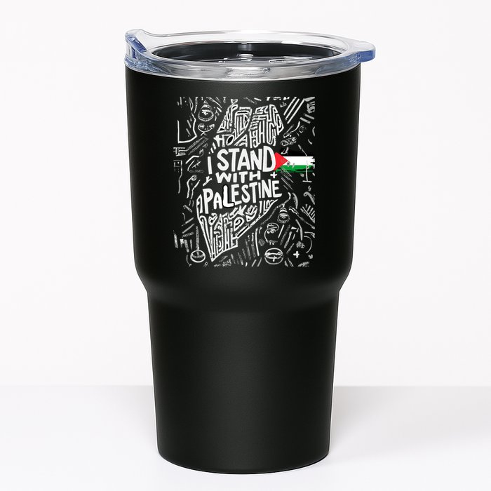 I Stand With Palestine Quote A Free Palestine Design Tumbler