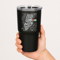 I Stand With Palestine Quote A Free Palestine Design Tumbler