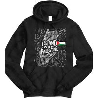 I Stand With Palestine Quote A Free Palestine Design Tie Dye Hoodie