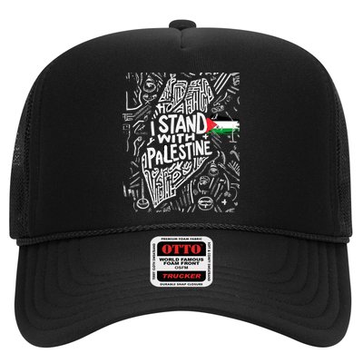 I Stand With Palestine Quote A Free Palestine Design Trucker Hat