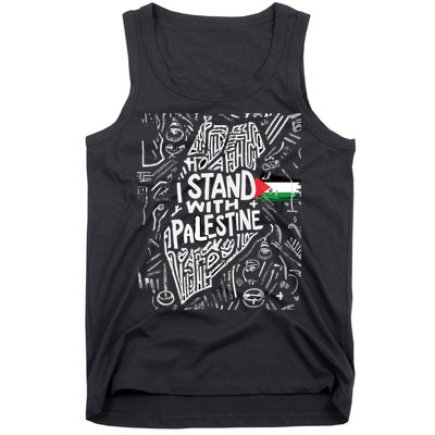 I Stand With Palestine Quote A Free Palestine Design Tank Top