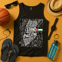 I Stand With Palestine Quote A Free Palestine Design Tank Top