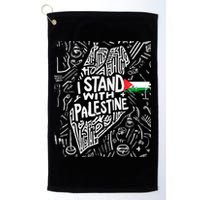 I Stand With Palestine Quote A Free Palestine Design Golf Towel