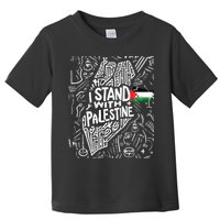 I Stand With Palestine Quote A Free Palestine Design Toddler T-Shirt