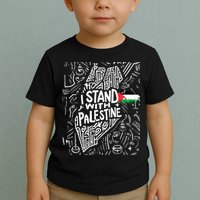 I Stand With Palestine Quote A Free Palestine Design Toddler T-Shirt