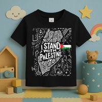 I Stand With Palestine Quote A Free Palestine Design Toddler T-Shirt