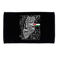 I Stand With Palestine Quote A Free Palestine Design Microfiber Hand Towel