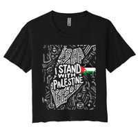 I Stand With Palestine Quote A Free Palestine Design Crop Top
