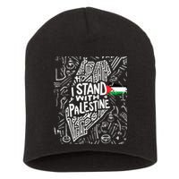 I Stand With Palestine Quote A Free Palestine Design Short Acrylic Beanie