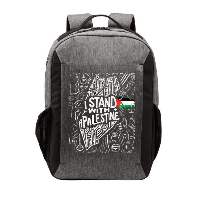 I Stand With Palestine Quote A Free Palestine Design Vector Backpack