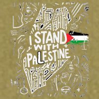 I Stand With Palestine Quote A Free Palestine Design Garment-Dyed Women's Muscle Tee