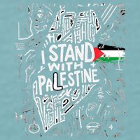 I Stand With Palestine Quote A Free Palestine Design Sueded Cloud Jersey T-Shirt