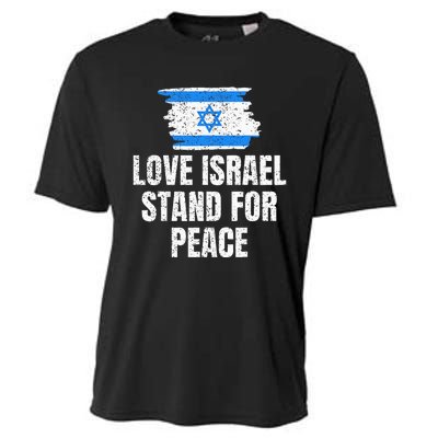 I Stand with Israel Flag Pray For Support Jewish Peace Love Cooling Performance Crew T-Shirt