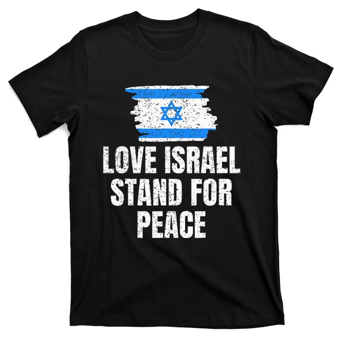 I Stand with Israel Flag Pray For Support Jewish Peace Love T-Shirt