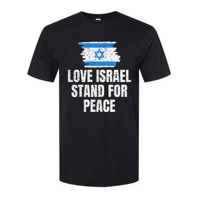 I Stand with Israel Flag Pray For Support Jewish Peace Love Softstyle CVC T-Shirt