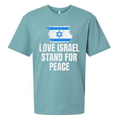 I Stand with Israel Flag Pray For Support Jewish Peace Love Sueded Cloud Jersey T-Shirt