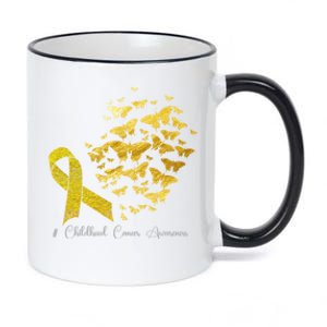 In September We Wear Gold Hood Cancer Awareness Gift 11oz Black Color Changing Mug