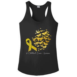 In September We Wear Gold Hood Cancer Awareness Gift Ladies PosiCharge Competitor Racerback Tank