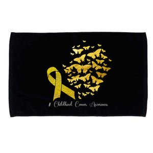 In September We Wear Gold Hood Cancer Awareness Gift Microfiber Hand Towel