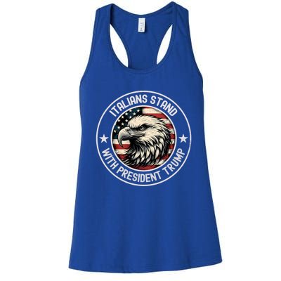 Italians Stand With Trump Gift Women's Racerback Tank