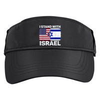 I Stand With Israel Usa American Flag With Israel Flag Adult Drive Performance Visor