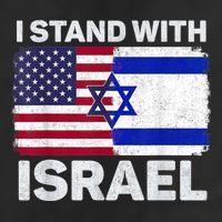 I Stand With Israel Usa American Flag With Israel Flag Adult Drive Performance Visor