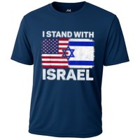 I Stand With Israel Usa American Flag With Israel Flag Cooling Performance Crew T-Shirt