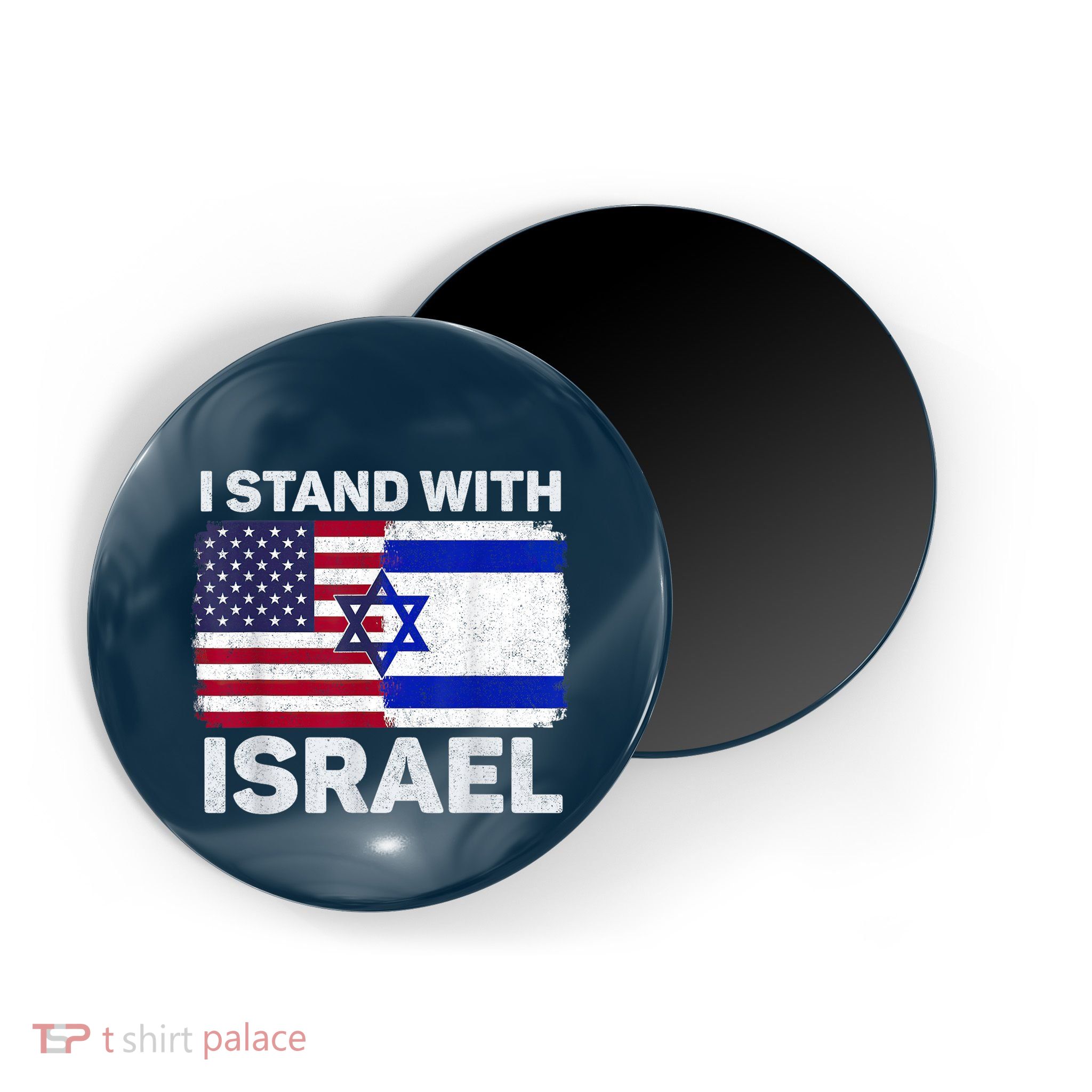 I Stand With Israel Usa American Flag With Israel Flag Magnet