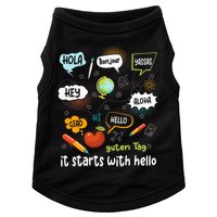 It Starts With Hello Friendship Inclusion Language Doggie Tank