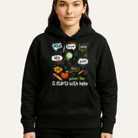 It Starts With Hello Friendship Inclusion Language Hoodie
