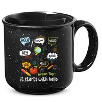 It Starts With Hello Friendship Inclusion Language 15oz Campfire Ceramic Mug