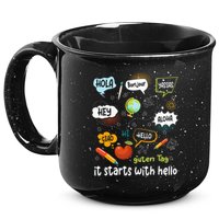 It Starts With Hello Friendship Inclusion Language 15oz Campfire Ceramic Mug