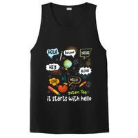 It Starts With Hello Friendship Inclusion Language PosiCharge Competitor Tank