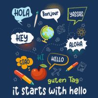 It Starts With Hello Friendship Inclusion Language Infant Baby Jersey Bodysuit