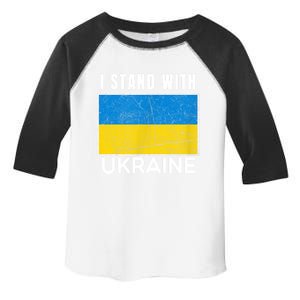 I Stand With Ukraine Flag For Ukrainian Lover Meaningful Gift Toddler Fine Jersey T-Shirt