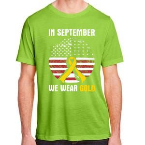 In September We Wear Gold Hood Cancer Awareness Gift Adult ChromaSoft Performance T-Shirt