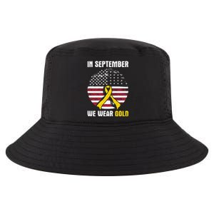 In September We Wear Gold Hood Cancer Awareness Gift Cool Comfort Performance Bucket Hat