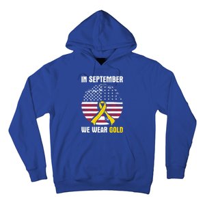 In September We Wear Gold Hood Cancer Awareness Gift Hoodie