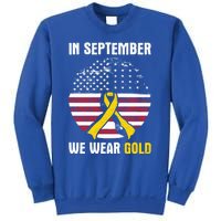 In September We Wear Gold Hood Cancer Awareness Gift Sweatshirt